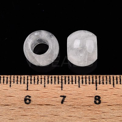 Natural Quartz Crystal European Beads X-G-T092-10mm-24-1