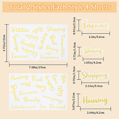 PVC Self Adhesive Decorative Stickers DIY-WH0308-368B-1