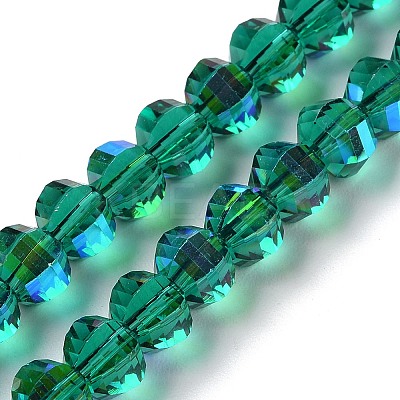 Transparent Electroplate Glass Beads Strands X-GLAA-Q099-C01-09-1-1