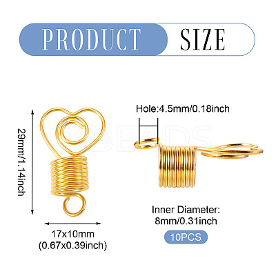 10Pcs Alloy Dreadlocks Beads FIND-TA0008-53A-1