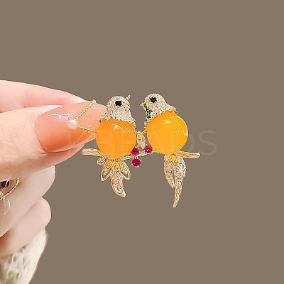 Magpie Alloy Rhinestone Brooches for Backpack Clothes LS-PW-WG4E8D5-01-1