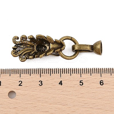 Brass Micro Pave Cubic Zirconia Fold Over Clasps KK-L223-003AB-1
