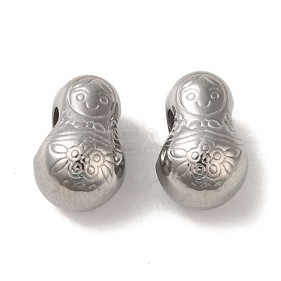 Non-Tarnish 304 Stainless Steel European Beads STAS-K285-23P-1