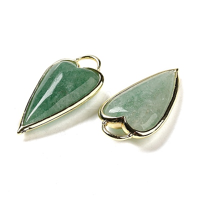 Natural Green Strawberry Quartz Pendants G-K347-01G-07-1