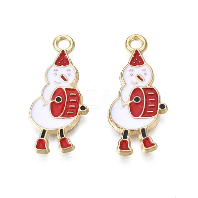 Rack Plating Alloy Enamel Pendants ENAM-N055-171B-1