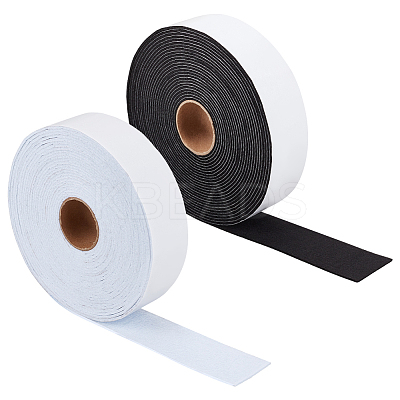 2 Rolls 2 Colors Self-adhesive Polyester Fabric DIY-BC0014-40-1