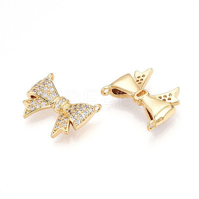 Brass Micro Pave Cubic Zirconia Pendants KK-N257-38G-1