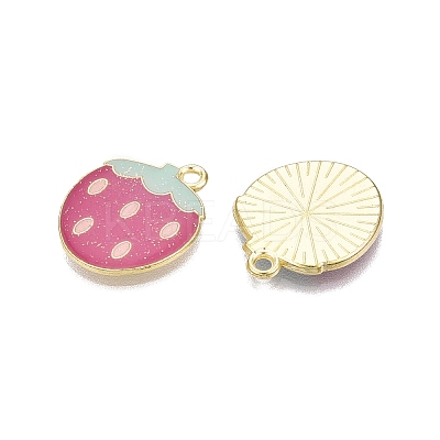 Light Gold Plated Alloy Enamel Pendants PALLOY-N176-26B-RS-1