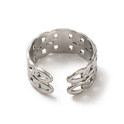 Non-Tarnish 201 Stainless Steel Finger Rings RJEW-H223-02P-09-1