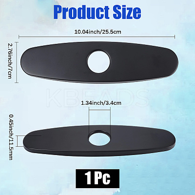 Oval Stainless Steel Faucet Hole Covers STAS-WH20001-18C-EB-1