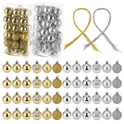 2 Sets 2 Colors Plastic Ball Hanging Pendant Decorations DIY-GA0005-40B-1