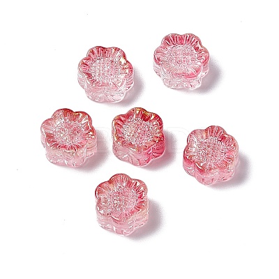 Electroplated Glass Beads GLAA-G090-01F-1