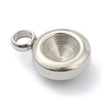 Tarnish Resistant 202 Stainless Steel Pendant Rhinestone Settings STAS-F266-26P-1