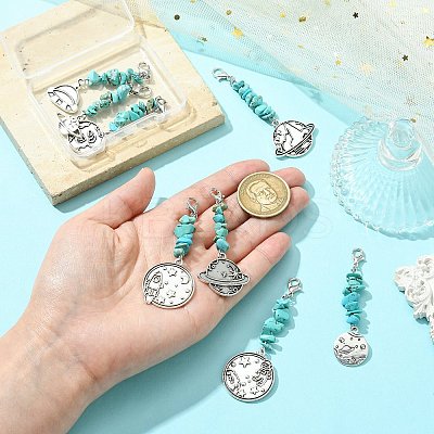 8Pcs Alloy Pendant Decorations HJEW-CJ00075-1