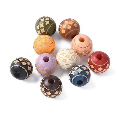 Wood Beads WOOD-M016-01B-1