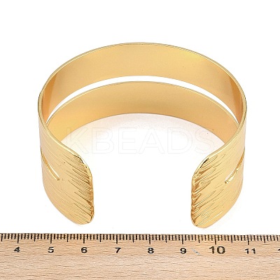 304 Stainless Steel Cuff Bangles for Women BJEW-P363-11G-1