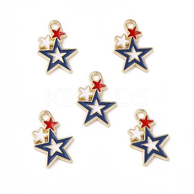 Alloy Enamel Pendants ENAM-M046-03G-1
