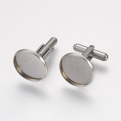 Tarnish Resistant 304 Stainless Steel Cuffinks STAS-G187-23P-8mm-1