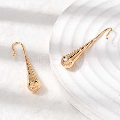Brass Teardrop Dangle Earrings for Women EJEW-A154-01A-G-1