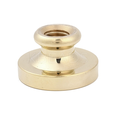 Golden Tone Crown Initial Wax Seal Brass Stamp Heads AJEW-A065-01A-1