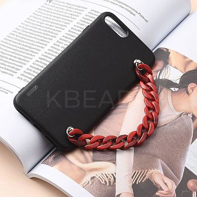 Acrylic Curb Chain for DIY Keychains HJEW-JM00399-M-1