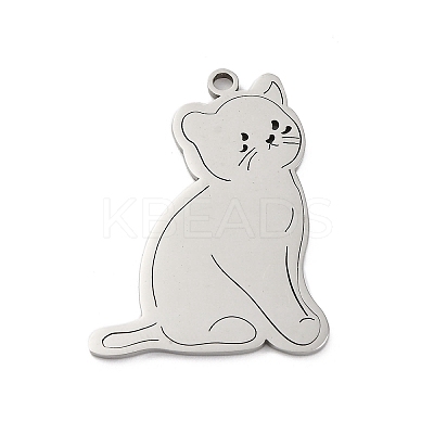 Anti-Tarnish 201 Stainless Steel Pendants STAS-R002-04P-1