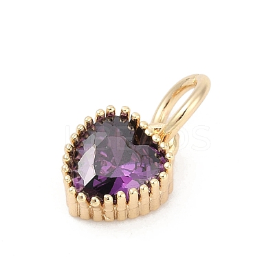 Brass Micro Pave Cubic Zirconia Pendants KK-H204-01KCG-03-1