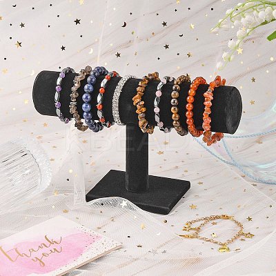 Velvet T-Bar Bracelet Display Stands LS-BDIS-WH0003-04A-1