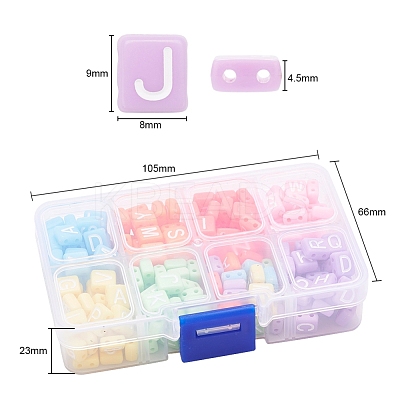 240Pcs 8 Colors Opaque Acrylic Multi-Strand Links MACR-YW0001-45-1