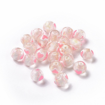 Luminous Handmade Lampwork with Enamel Beads LAMP-P058-02H-1