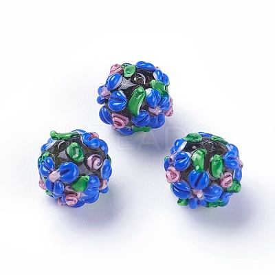 Handmade Bumpy Lampwork Beads LAMP-E021-07B-1