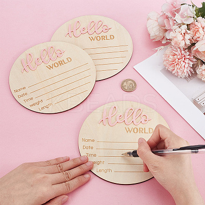 Wooden Baby Photo Props WOOD-WH0002-56A-1