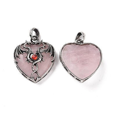 Natural Rose Quartz Pendants G-A207-01AS-04-1