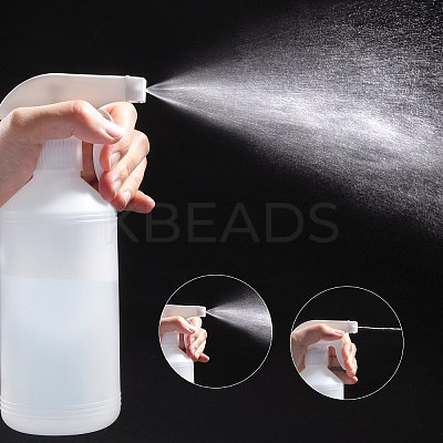 500ml White Plastic Trigger Spray Bottles with Adjustable Nozzle Empty Mist Spray Bottles for Cleaning Plant Flowers Home Garden AJEW-BC0005-72-1