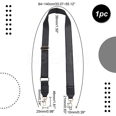 Imitation Leather Adjustable Wide Bag Handles FIND-WH0126-323B-1