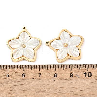 Natural White Shell Pendants STAS-C158-07A-G-1