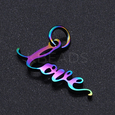 Ion Plating(IP) 201 Stainless Steel Pendants STAS-N090-T868-1