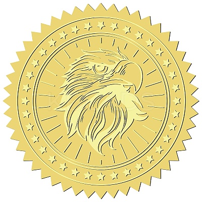 34 Sheets Self Adhesive Gold Foil Embossed Stickers DIY-WH0509-017-1