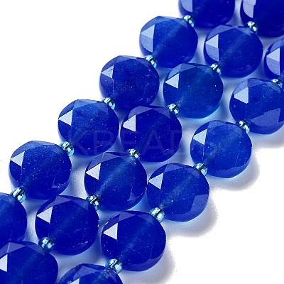 Natural Blue Agate Beads Strands G-NH0004-002A-1