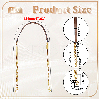 PU Leather Bag Handles PURS-WH0005-64G-1