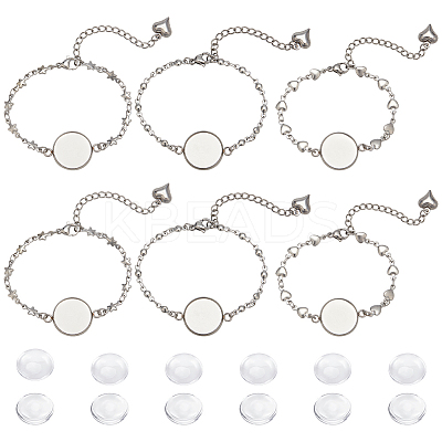 DIY Blank Dome Bracelet Making Kit DIY-NB0009-80-1