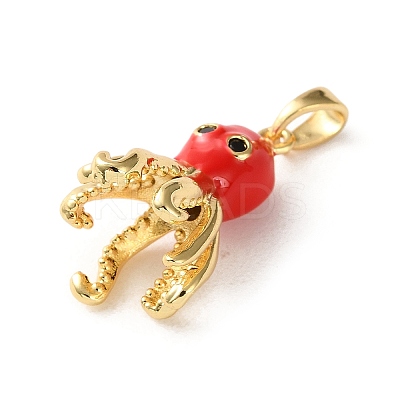 Brass Enamel Pendants KK-P320-01D-G-1