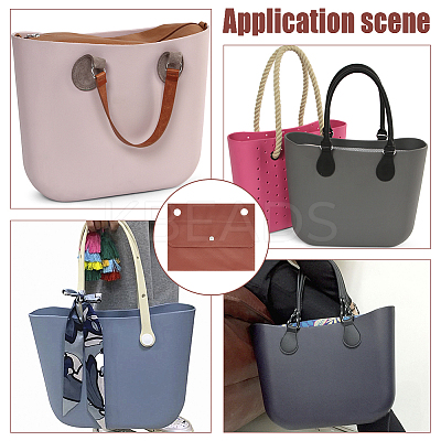 2Pcs 2 Styles PU Imitation Leather Bag Organiser Inserts DIY-WR0002-86-1