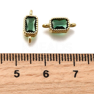 Real 18K Gold Plated Brass Micro Pave Cubic Zirconia Links Connectors ZIRC-L100-009G-02-1
