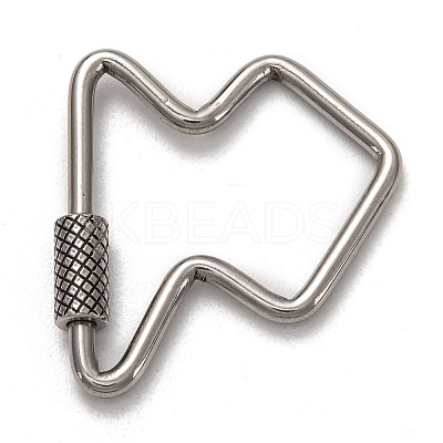 Non-Tarnish 304 Stainless Steel Screw Carabiner Lock Charms STAS-P260-12P-1