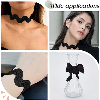 9 Yards Polyester Wavy Fringe Trim Ribbon OCOR-XCP0002-95B-1