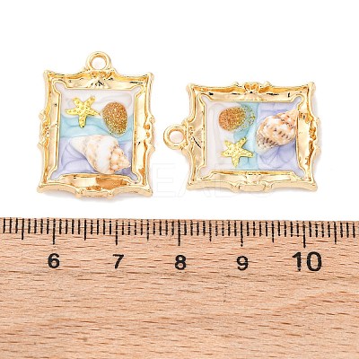 Alloy Enamel Pendants FIND-M060-01G-1