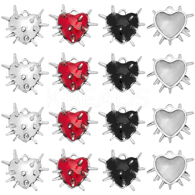 24Pcs 3 Colors Tibetan Style Alloy Pendants FIND-SC0025-49-1