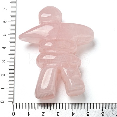 Natural Rose Quartz Carved Healing Human Shape Figurines DJEW-D012-03D-1