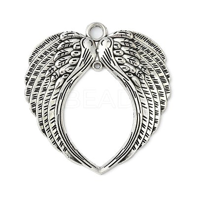 Tibetan Style Alloy Wing Large Pendants LS-TIBEP-S100-AS-RS-1